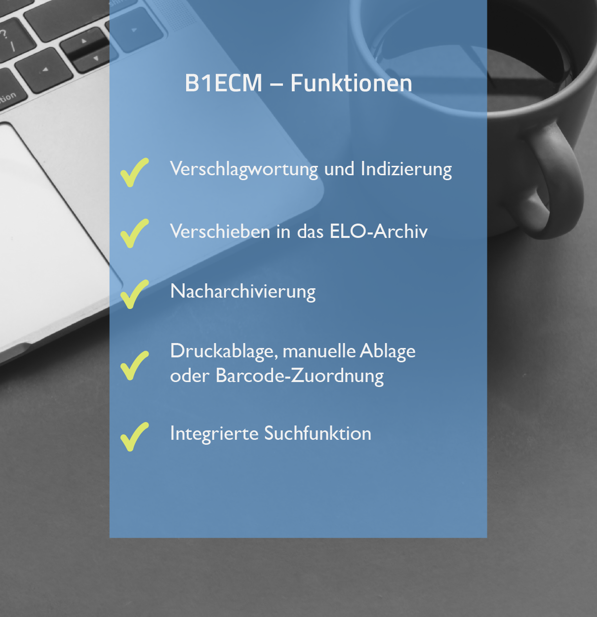 [Translate to German (Austria):] B1ECM Funktionen