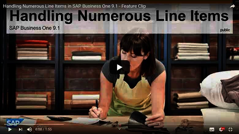 Detailfunktion und Bearbeiten von Tabellen in SAP Business One 9.1