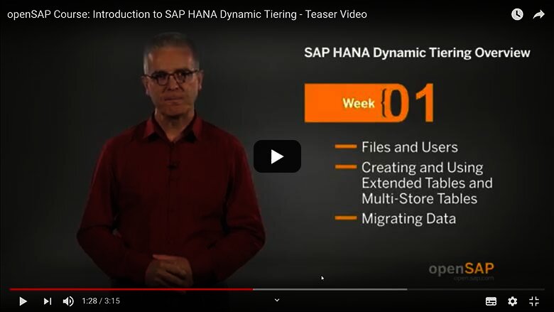Hana Dynamic Tiering Einführung